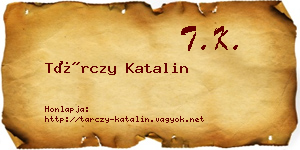 Tárczy Katalin névjegykártya