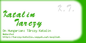 katalin tarczy business card