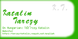 katalin tarczy business card